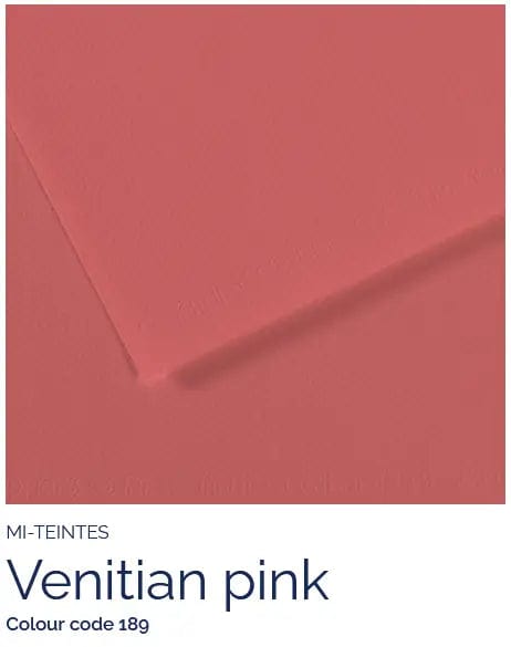 Canson Pastel Paper VENITIAN PINK 189 Canson - Mi-Teintes - Pastel Paper - 8.5 x 11" Sheets