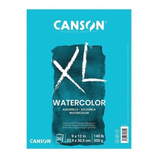 Canson Watercolour Pad - Gluebound Canson - XL - Watercolour Pad - 9x12"