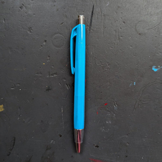Caran d'Ache Ballpoint Pen Turquoise Blue Caran d'Ache - 888 INFINITE - Retractable Ballpoint Pens