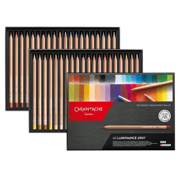 CARAN D'ACHE LUMINANCE 6901 40色セット Caran d'Ache - Luminance 6901 - Set of 40 Colour Pencils