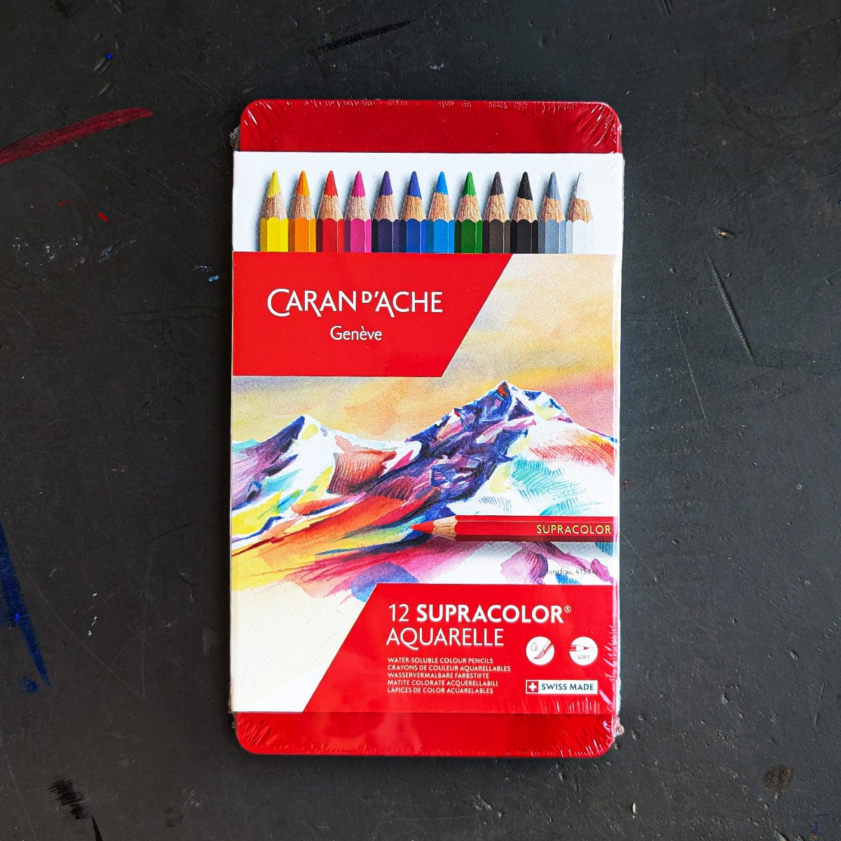 Caran d'Ache Colour Pencil Set Caran d'Ache - Supracolor - Water-Soluble Colour Pencils - 12 Colour Set