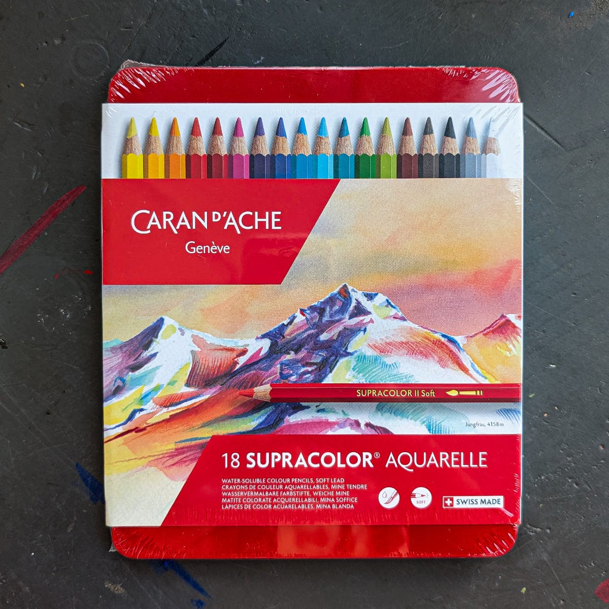 Caran d'Ache Colour Pencil Set Caran d'Ache - Supracolor - Water-Soluble Colour Pencils - 18 Colour Set