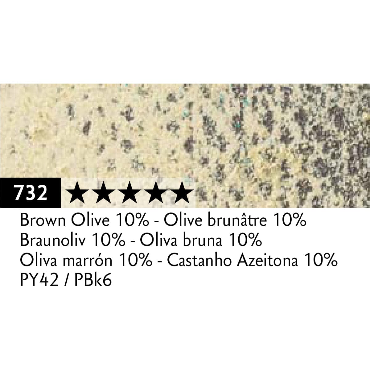 Caran d'Ache Pastel Pencil Brown Olive 10% - 732 Caran d'Ache - Pastel Pencils - Individual Colours