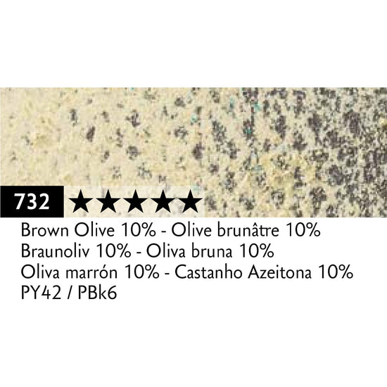 Caran d'Ache Pastel Pencil Brown Olive 10% - 732 Caran d'Ache - Pastel Pencils - Individual Colours