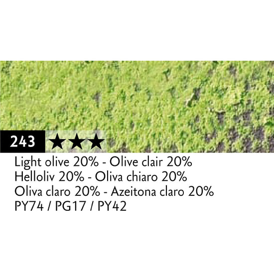 Caran d'Ache Pastel Pencil Light Olive 20% - 243 Caran d'Ache - Pastel Pencils - Individual Colours