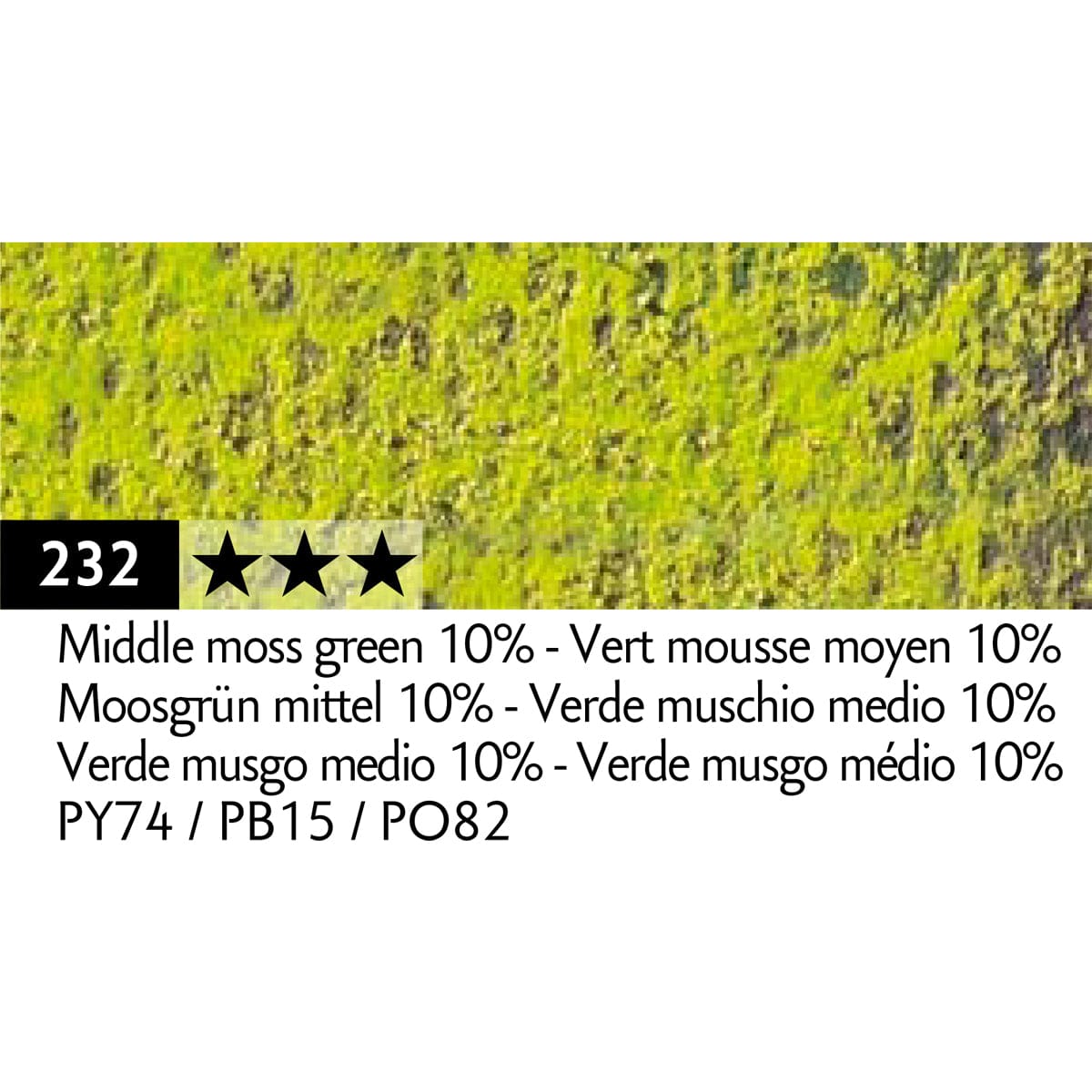 Caran d'Ache Pastel Pencil Middle Moss Green 10% - 232 Caran d'Ache - Pastel Pencils - Individual Colours