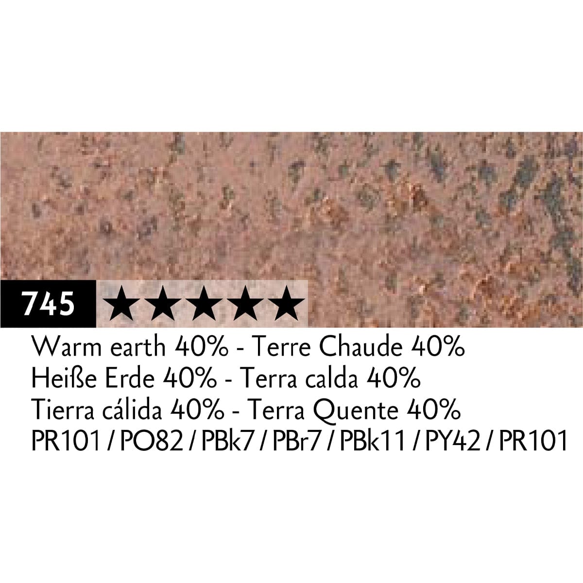 Caran d'Ache Pastel Pencil Warm Earth 40% - 745 Caran d'Ache - Pastel Pencils - Individual Colours