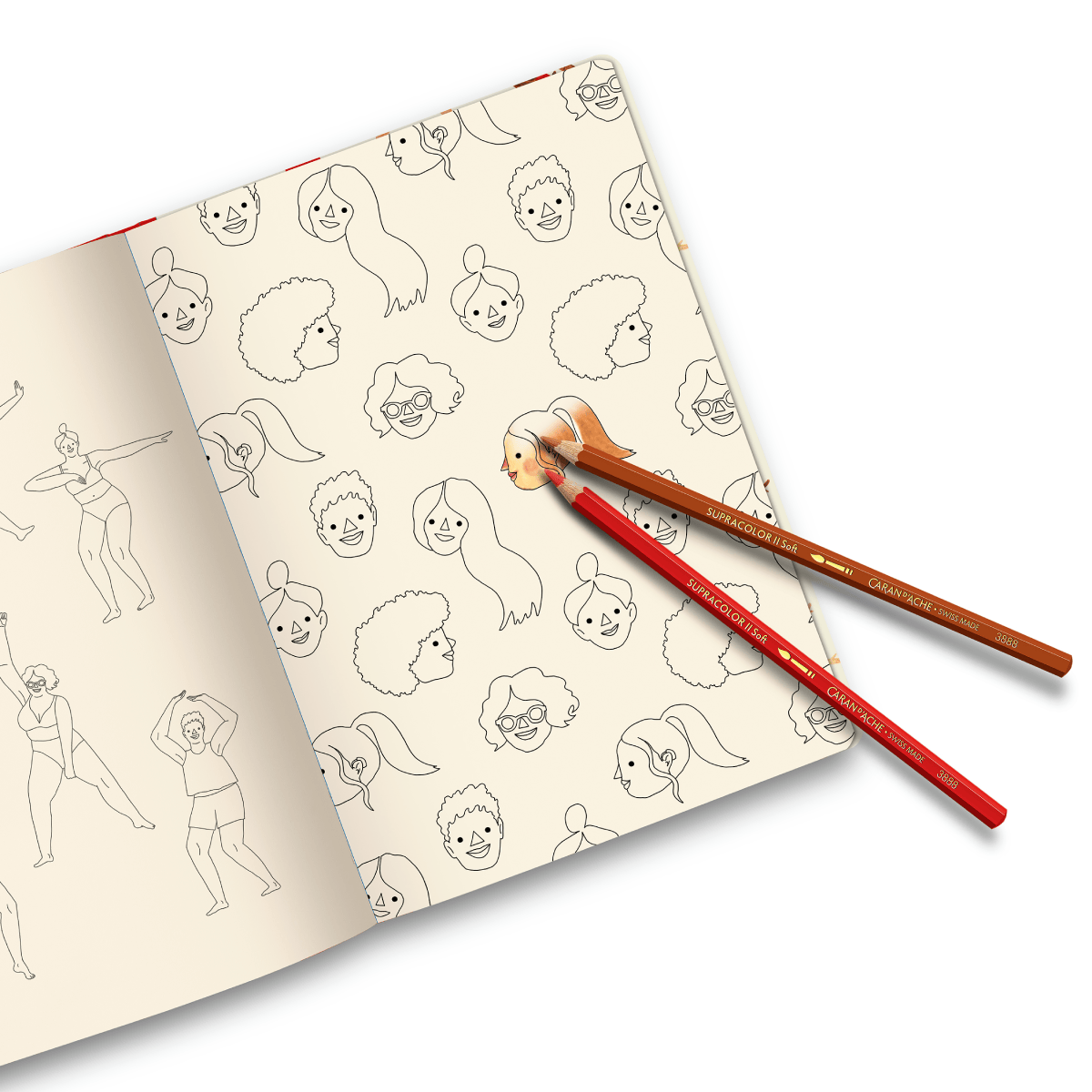 Caran d'Ache Sketchbook - Gluebound Caran a'Ache - Nina Cosford Drawing Book - SPECIAL EDITION