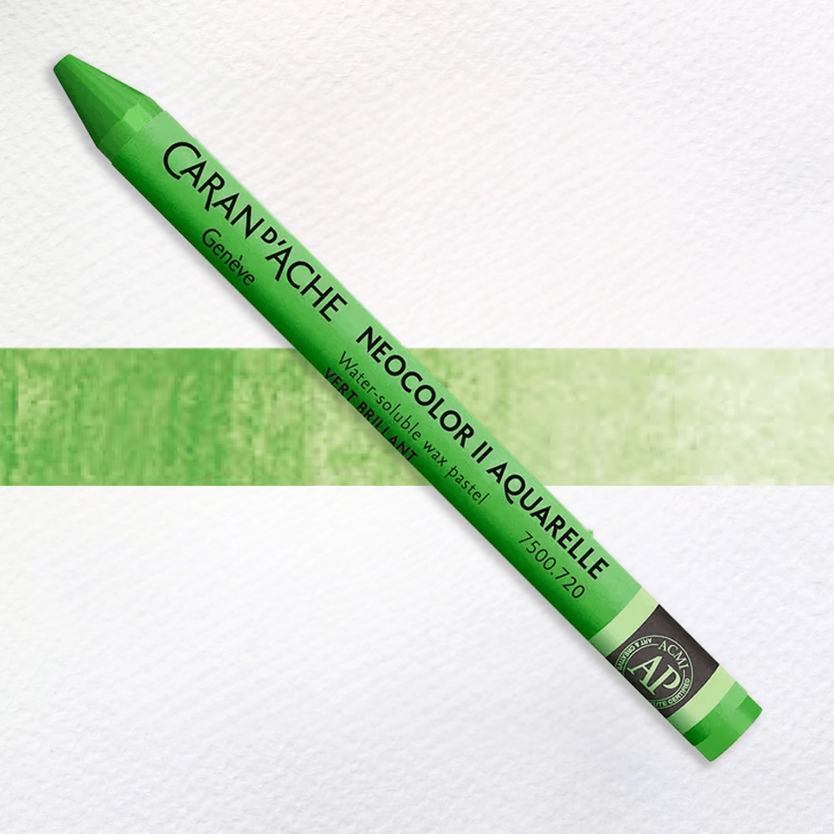 Caran d'Ache Wax Pastel Bright Green - 720 Caran d'Ache - Neocolor II - Water-Soluble Wax Pastels - Individual Colours