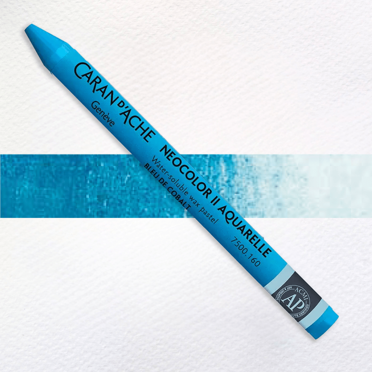 Caran d'Ache Wax Pastel Cobalt Blue (Hue) - 160 Caran d'Ache - Neocolor II - Water-Soluble Wax Pastels - Individual Colours