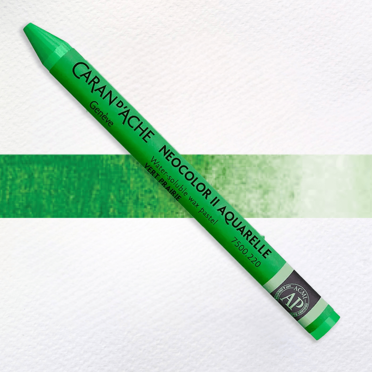 Caran d'Ache Wax Pastel Grass Green - 220 Caran d'Ache - Neocolor II - Water-Soluble Wax Pastels - Individual Colours