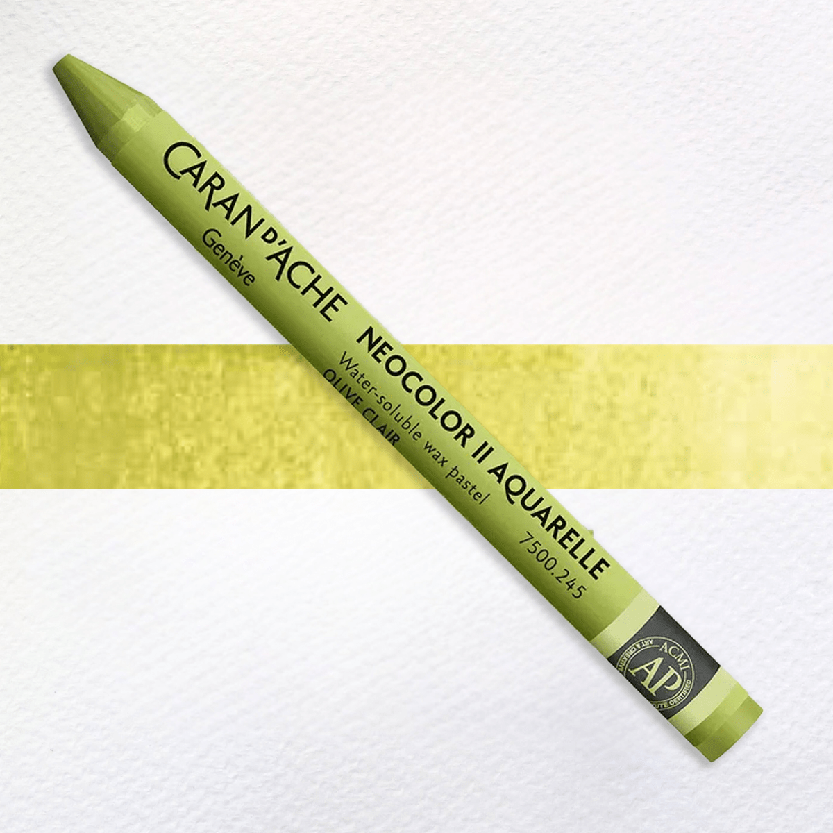 Caran d'Ache Wax Pastel Light Olive 40% - 245 Caran d'Ache - Neocolor II - Water-Soluble Wax Pastels - Individual Colours