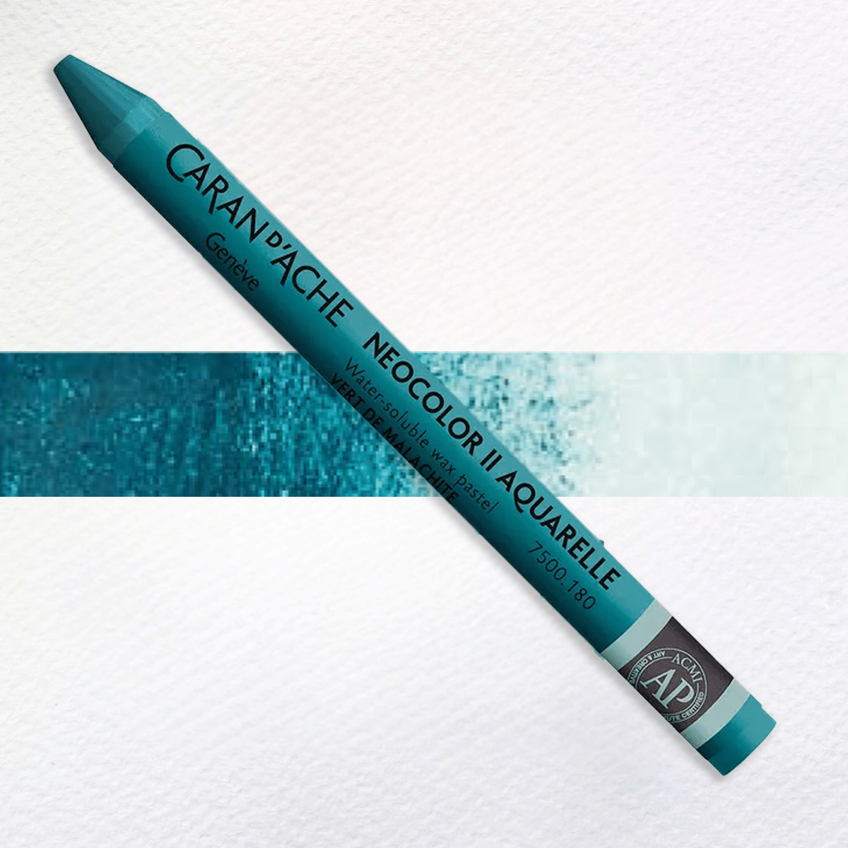 Caran d'Ache Wax Pastel Malachite Green - 180 Caran d'Ache - Neocolor II - Water-Soluble Wax Pastels - Individual Colours