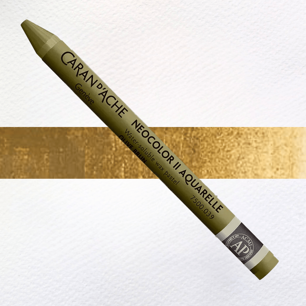 Caran d'Ache Wax Pastel Olive Brown - 039 Caran d'Ache - Neocolor II - Water-Soluble Wax Pastels - Individual Colours