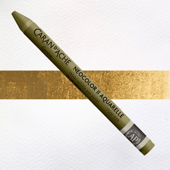Caran d'Ache Wax Pastel Olive Brown - 039 Caran d'Ache - Neocolor II - Water-Soluble Wax Pastels - Individual Colours