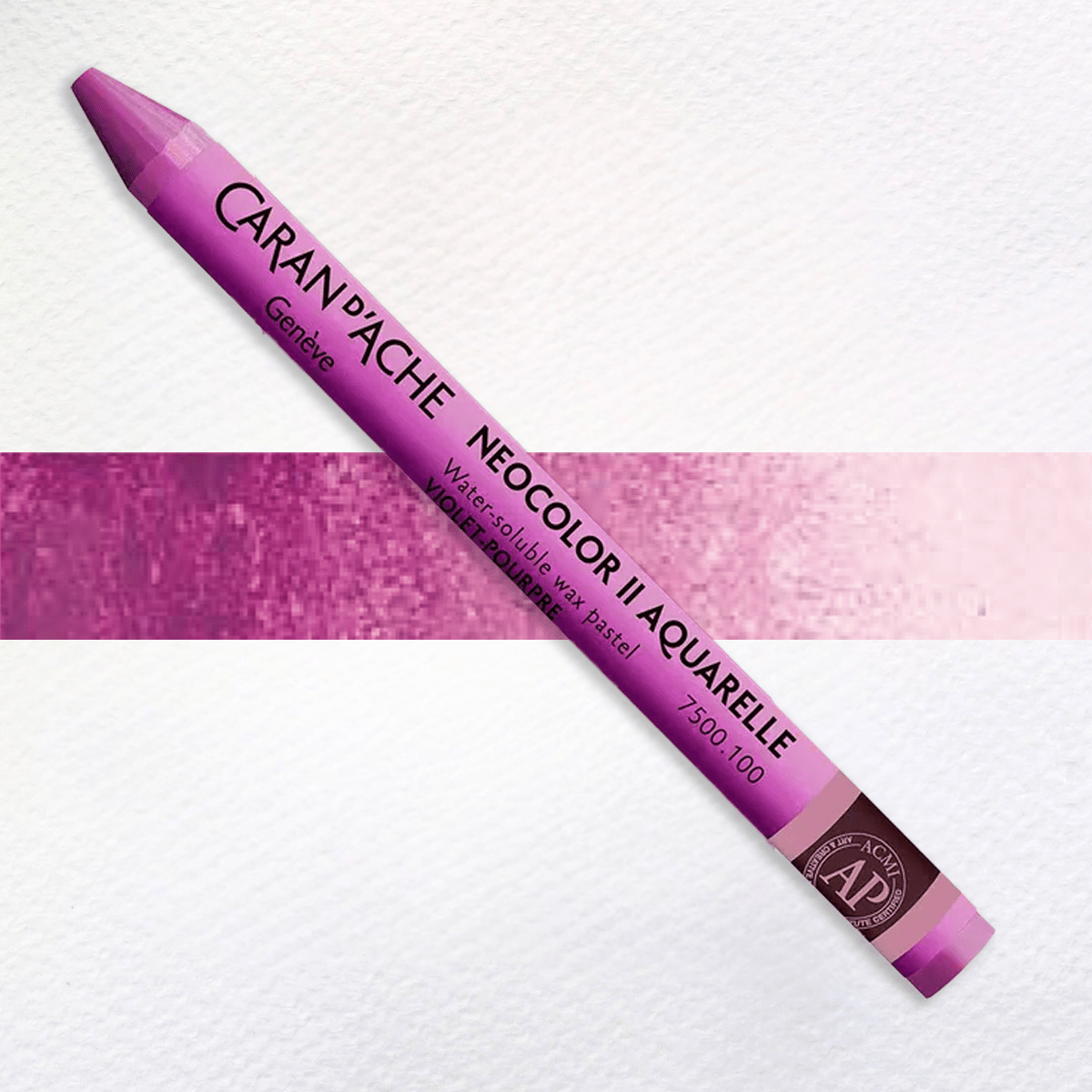 Caran d'Ache Wax Pastel Purple Violet - 100 Caran d'Ache - Neocolor II - Water-Soluble Wax Pastels - Individual Colours