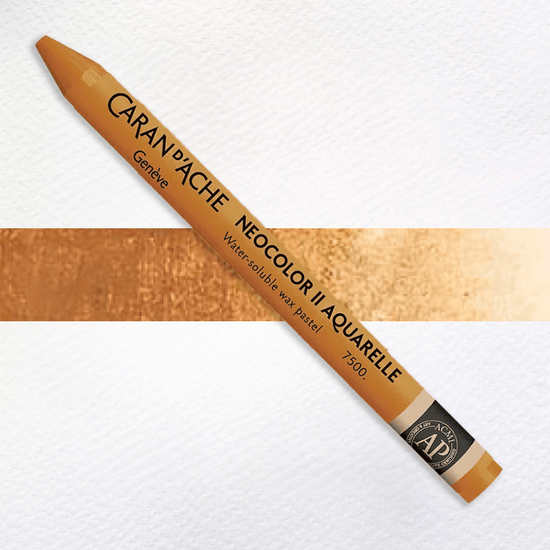 Caran d'Ache Wax Pastel Raw Sienna - 036 Caran d'Ache - Neocolor II - Water-Soluble Wax Pastels - Individual Colours