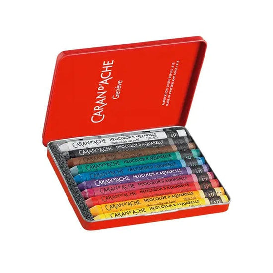 Caran d'Ache Wax Pastel Set Caran D'Ache - Neocolor II - Water-Soluble Wax Pastels - 10 Colour Set