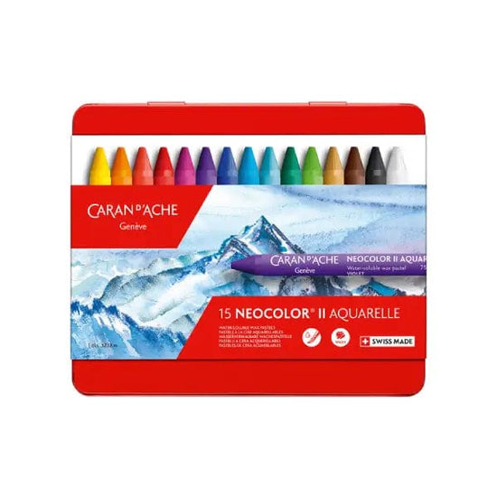 Caran d'Ache Wax Pastel Set Caran D'Ache - Neocolor II - Water-Soluble Wax Pastels - 15 Colour Set