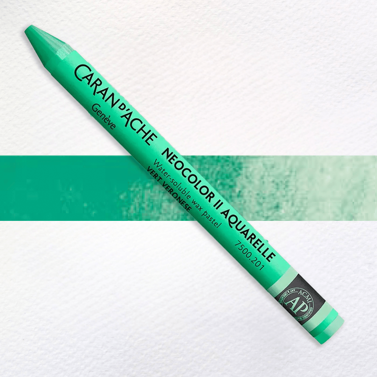 Caran d'Ache Wax Pastel Veronese Green - 201 Caran d'Ache - Neocolor II - Water-Soluble Wax Pastels - Individual Colours