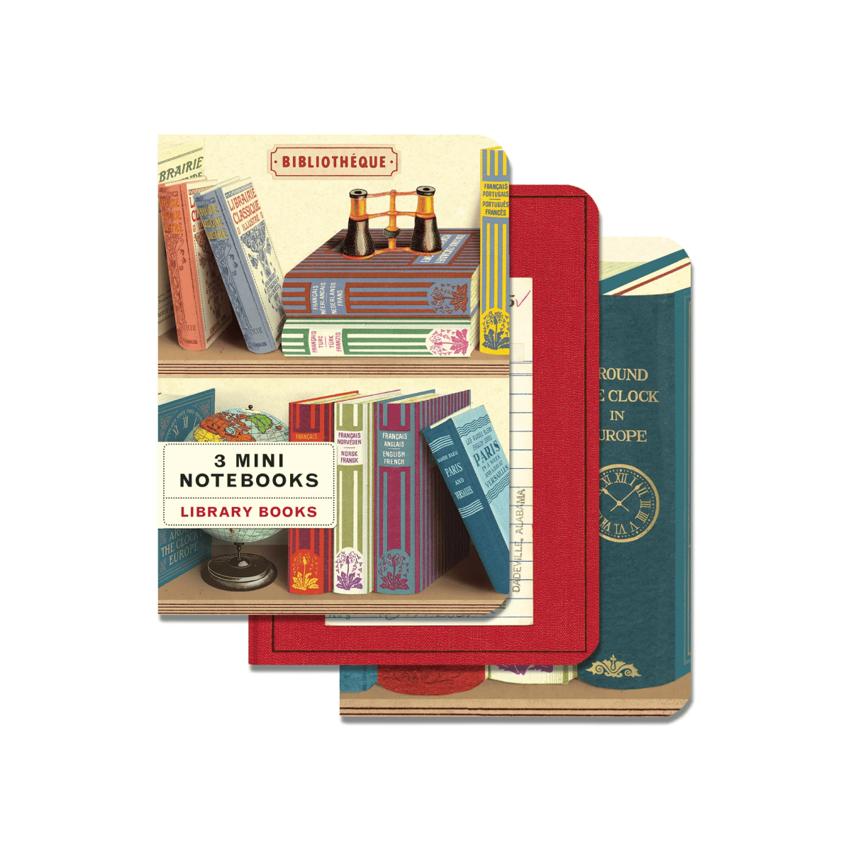 Cavallini & Co. Notebook Cavallini & Co. - 3 Mini Notebooks - Library Books