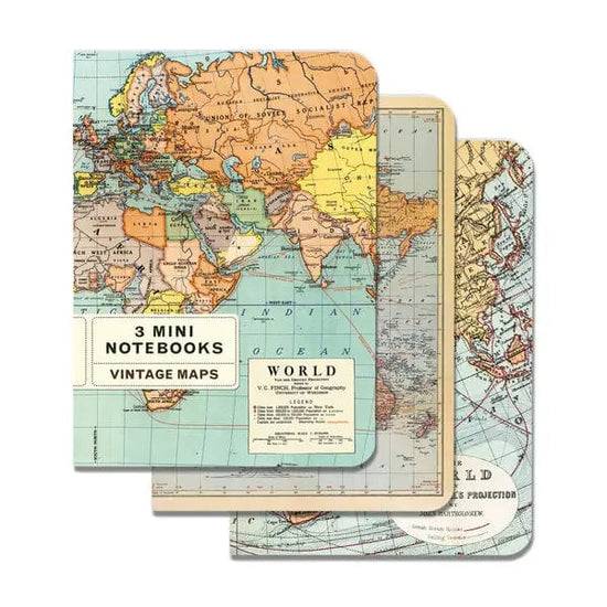 Cavallini & Co. Notebook Cavallini & Co. - 3 Mini Notebooks - Vintage Maps