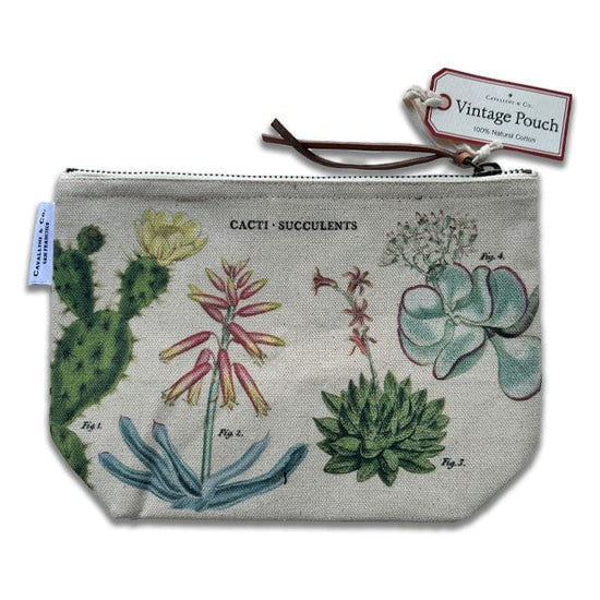 Cavallini & Co. Pencil Case Cavallini & Co. - Vintage Pouch - Cacti & Succulents