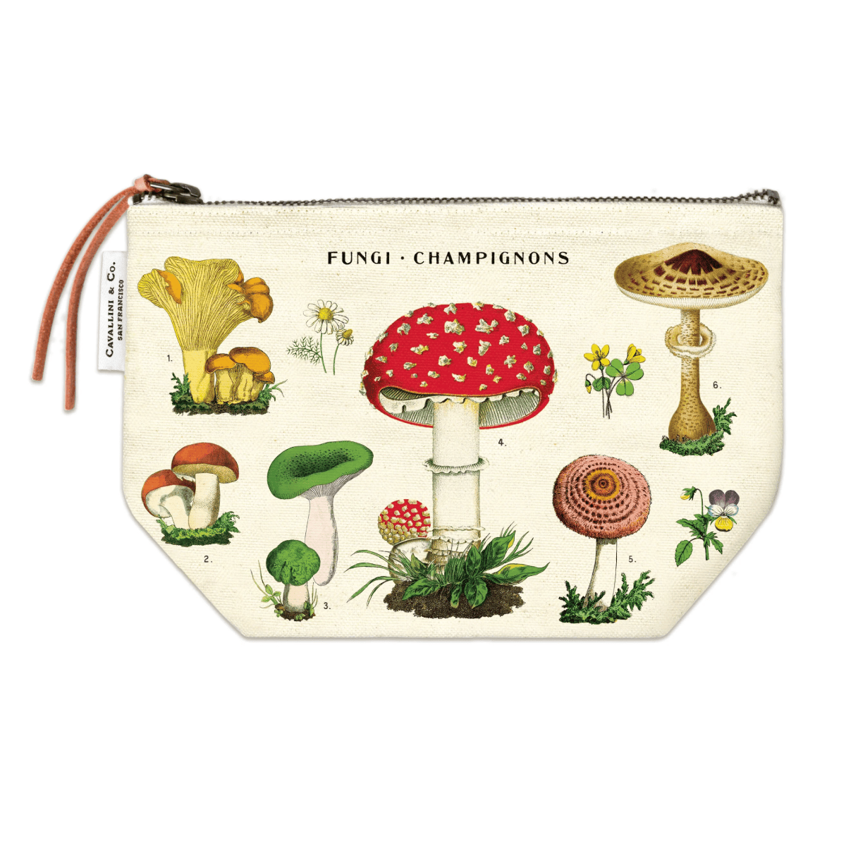 Cavallini & Co. Pencil Case Cavallini & Co. - Vintage Pouch - Mushrooms