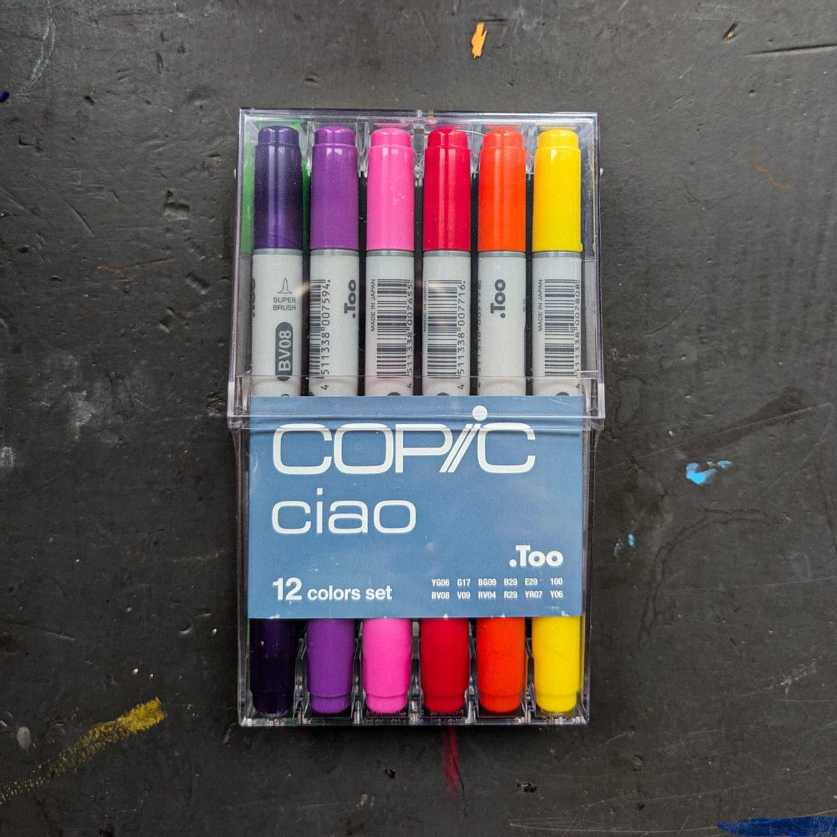 Copic Alcohol-Based Marker Set Copic- Ciao Markers - Set of 12 Colours - Basic
