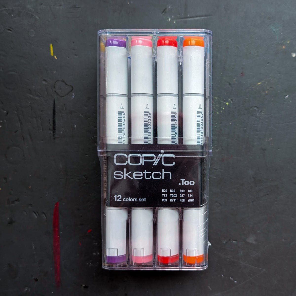 Copic Alcohol-Based Marker Set Copic - Sketch Markers - Set of 12 Colours - Basic