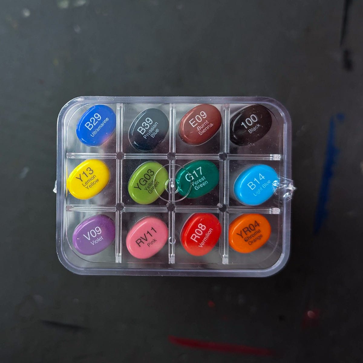 Copic Alcohol-Based Marker Set Copic - Sketch Markers - Set of 12 Colours - Basic