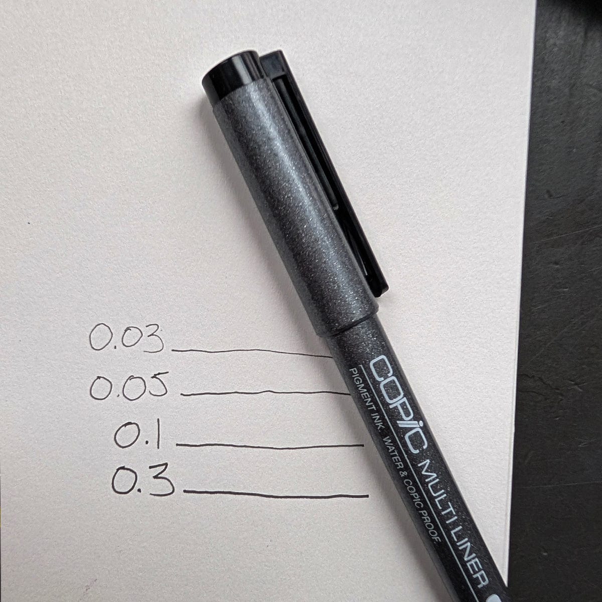 Copic Pigment Liner Copic - Multiliner Pens - Set of 4 - Black