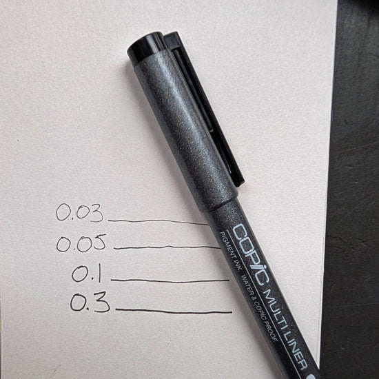 Copic Pigment Liner Copic - Multiliner Pens - Set of 4 - Black