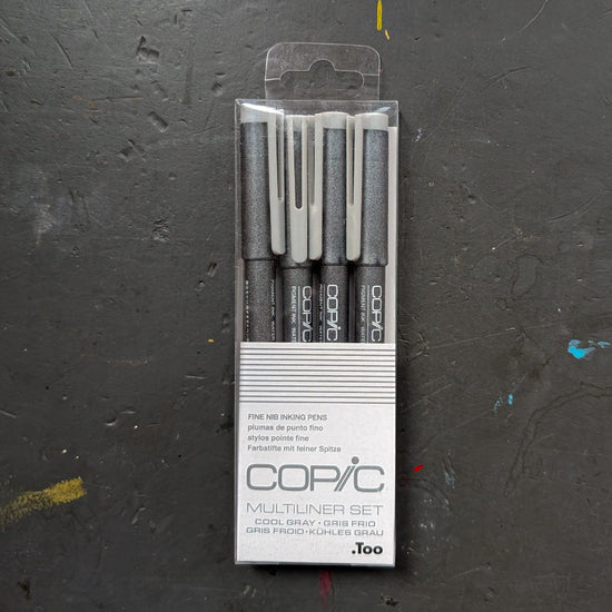Copic Pigment Liner Copic - Multiliner Pens - Set of 4 - Cool Grey