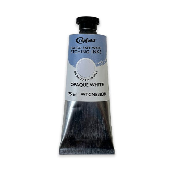 Cranfield Colours Block Printing Ink Cranfield - Caligo Safe Wash Etching Ink - 75mL Tube - Opaque White - Item #WTCN83838