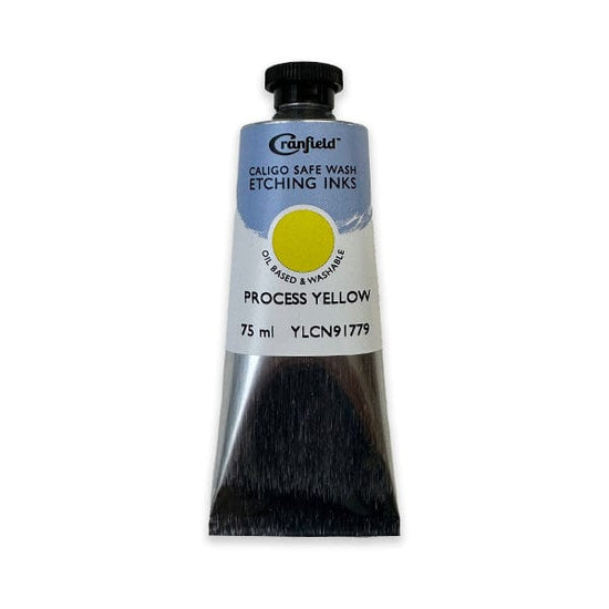 Cranfield Colours Block Printing Ink Cranfield - Caligo Safe Wash Etching Ink - 75mL Tube - Process Yellow - Item #YLCN91779