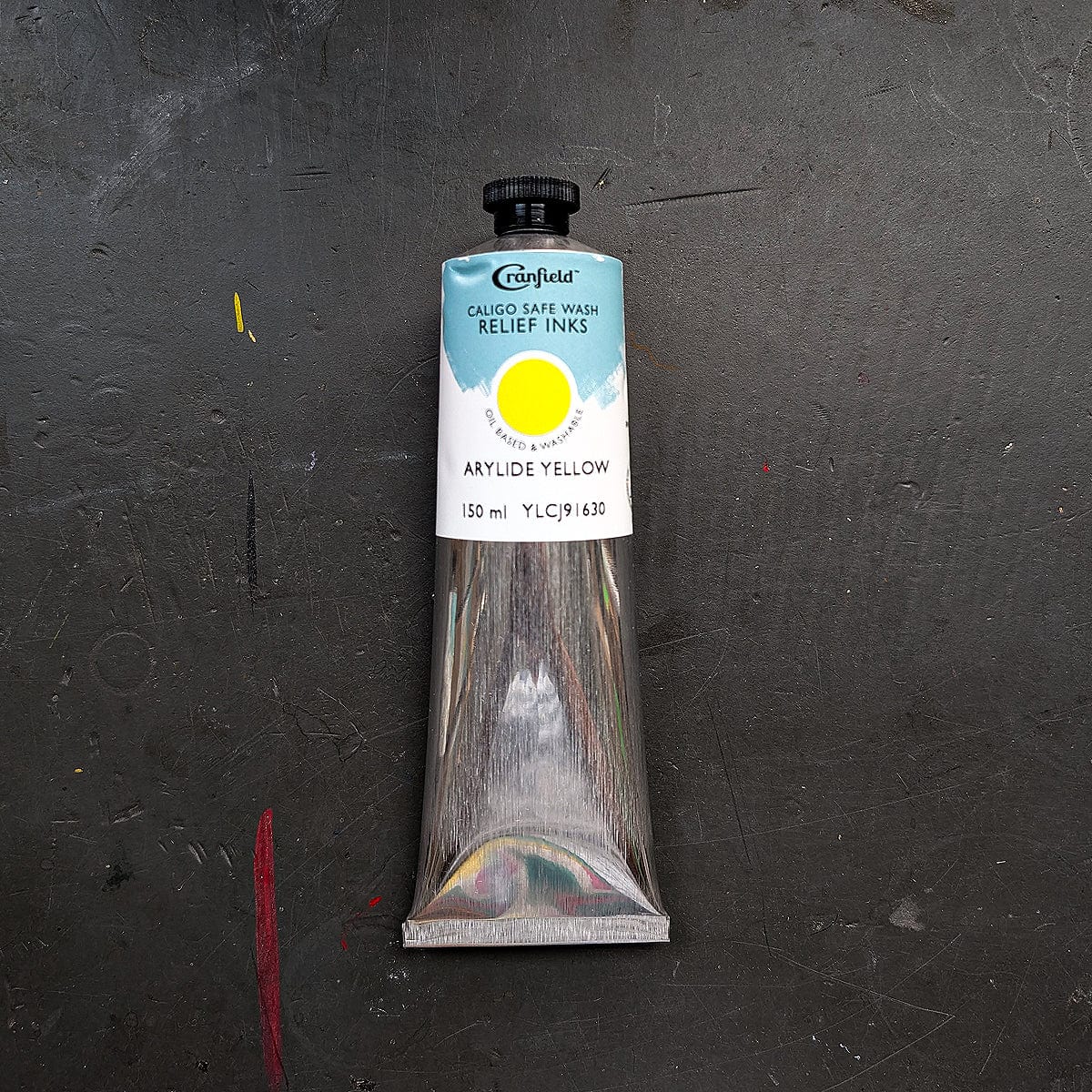 Cranfield Colours Block Printing Ink Cranfield - Caligo Safe Wash Relief Ink - 150mL Tube - Arylide Yellow