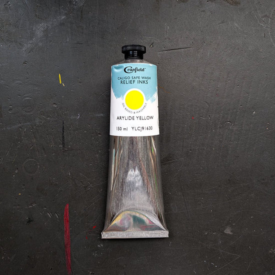 Cranfield Colours Block Printing Ink Cranfield - Caligo Safe Wash Relief Ink - 150mL Tube - Arylide Yellow
