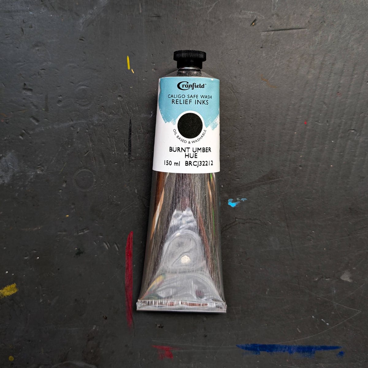 Cranfield Colours Block Printing Ink Cranfield - Caligo Safe Wash Relief Ink - 150mL Tube - Burnt Umber Hue