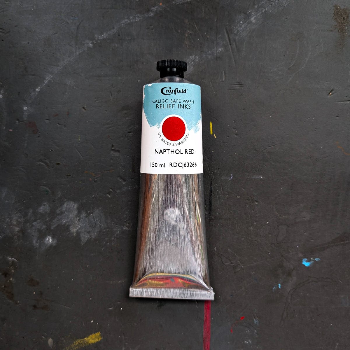 Cranfield Colours Block Printing Ink Cranfield - Caligo Safe Wash Relief Ink - 150mL Tube - Napthol Red