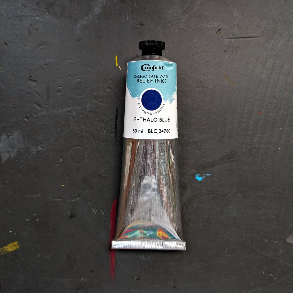 Cranfield Colours Block Printing Ink Cranfield - Caligo Safe Wash Relief Ink - 150mL Tube - Phthalo Blue