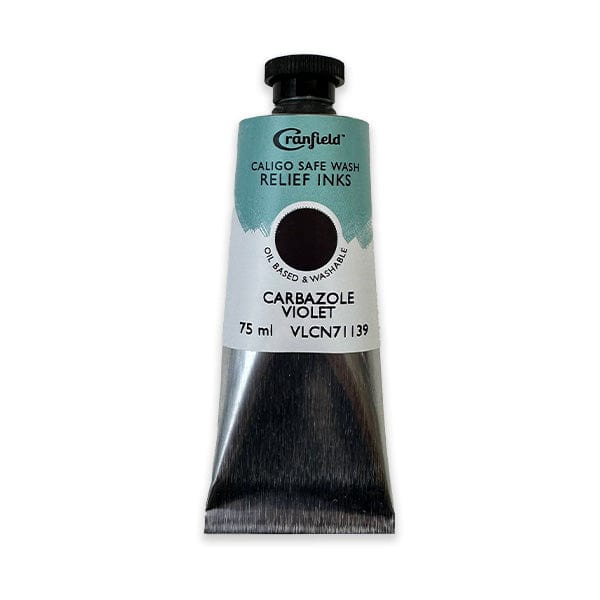 Cranfield Colours Block Printing Ink Cranfield - Caligo Safe Wash Relief Ink - 75mL Tube - Carbazole Violet - Item #VLCN71139