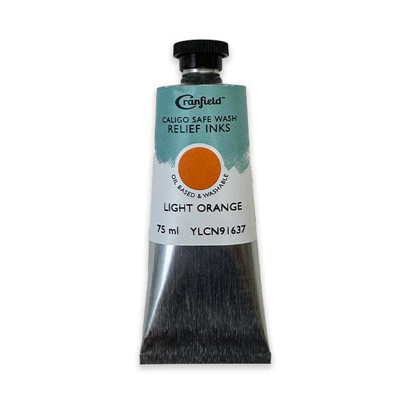 Cranfield Colours Block Printing Ink Cranfield - Caligo Safe Wash Relief Ink - 75mL Tube - Light Orange - Item #YLCN91637