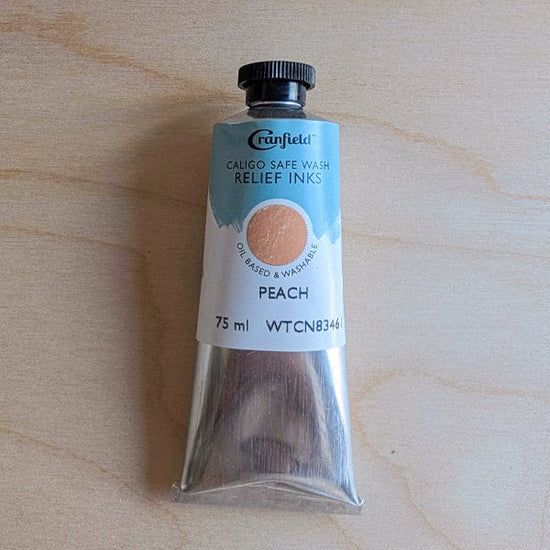 Cranfield Colours Block Printing Ink Cranfield - Caligo Safe Wash Relief Ink - 75mL Tube - Peach