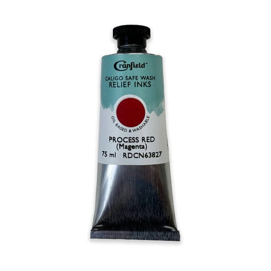 Cranfield Colours Block Printing Ink Cranfield - Caligo Safe Wash Relief Ink - 75mL Tube - Process Red (Magenta) - Item #RDCN63827