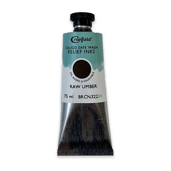 Cranfield Colours Block Printing Ink Cranfield - Caligo Safe Wash Relief Ink - 75mL Tube - Raw Umber - Item #BRCN32211