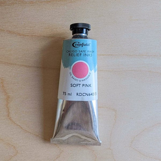 Cranfield Colours Block Printing Ink Cranfield - Caligo Safe Wash Relief Ink - 75mL Tube - Soft Pink