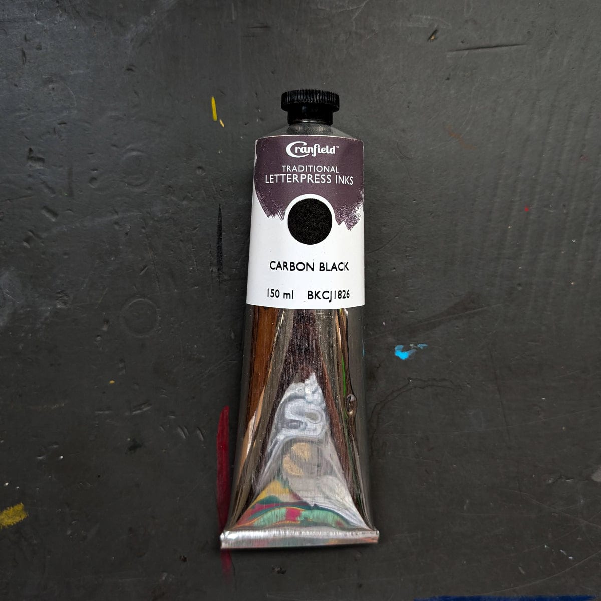 Cranfield Colours Block Printing Ink Cranfield - Traditional Letterpress Inks - 150mL Tube - Carbon Black