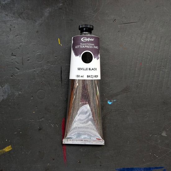 Cranfield Colours Block Printing Ink Cranfield - Traditional Letterpress Inks - 150mL Tube - Seville Black