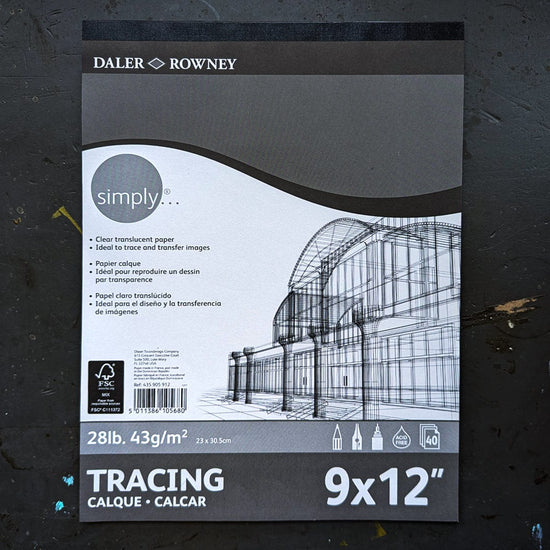 Daler-Rowney Tracing Paper - Pad Daler-Rowney - Simply - Tracing Pad - 9x12"